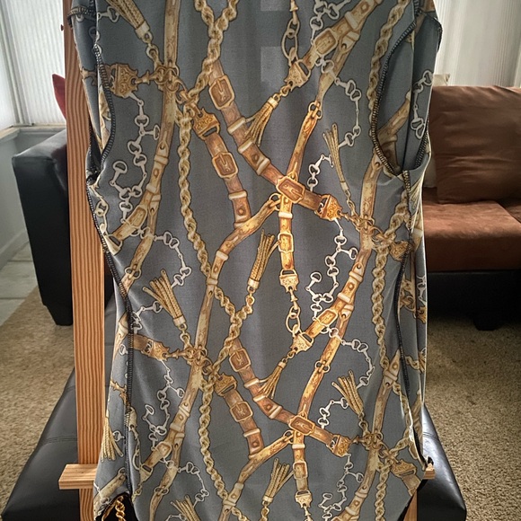 Fashion Nova Black and Gold Chain Mini Dress - Picture 5 of 6